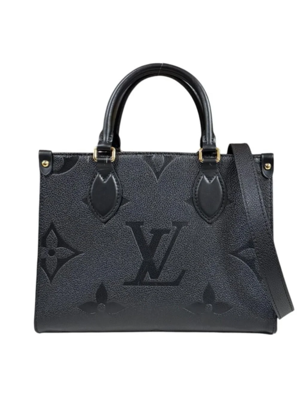 Louis Vuitton On The Go PM Monogram Empreinte Shoulder Bag Black Vintage